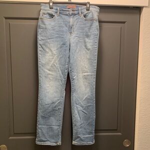 Judy Blu Light Wash Straight Fit Thermal Women's Jeans